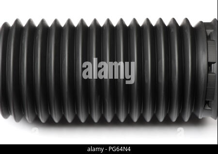 Auto ammortizzatore in gomma di protezione per la polvere e lo sporco isolato su bianco Foto Stock