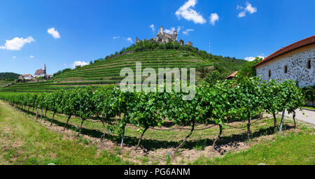 Austria Bassa Austria Wachau, Kremstal, Senftenberg, Castello rovina Senftenberg Foto Stock