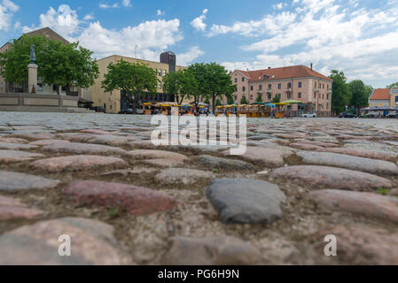Giorno di mercato, bancarelle e Klaipeda, Courland Lagoon, della Lituania, dell'Europa orientale Foto Stock