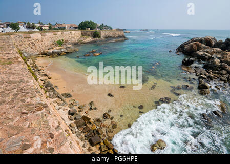 Vista orizzontale della pietra bastionata a Galle, Sri Lanka. Foto Stock