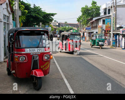 Chiudere orizzontale di risciò in Colombo, Sri Lanka. Foto Stock