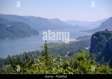 Vista del Columbia River Gorge dal punto Chanticleer (Portland donna stato Forum Punto Panoramico) Foto Stock
