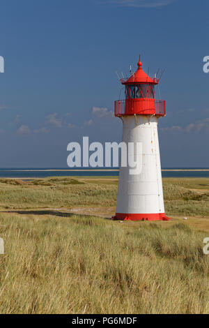 Faro List-West, parte settentrionale dell'isola conosciuta come Ellenbogen, Sylt, Frisia settentrionale, Schleswig-Holstein Foto Stock