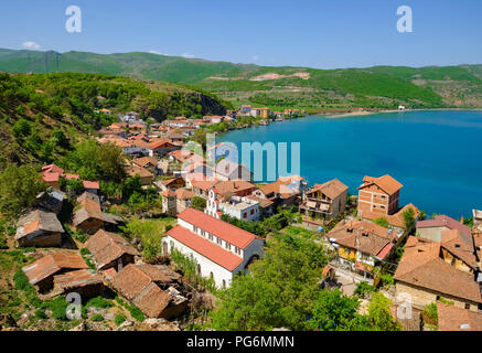 Albania, Korca Lin, il lago di Ohrid Foto Stock