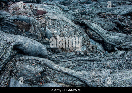 Lava a freddo dopo un' eruzione del vulcano Tolbachik, Kamchatka, Russia Foto Stock