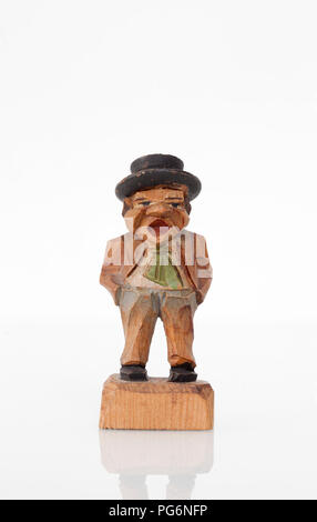 Scolpito in legno uomo figura Foto Stock