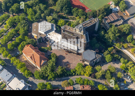 Town Hall Ahlen, biblioteca, municipio Ahlen, dysenteryRuhr aeria, Renania settentrionale-Vestfalia, Germania, DEU, Europa, vista aerea, uccelli-eyes view, antenna vi Foto Stock