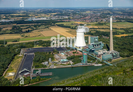 Powerstation, Heil Bergkamen, Bergkamen, Ruhr aeria, Renania settentrionale-Vestfalia, Germania, DEU, Europa, vista aerea, uccelli-occhi vista, Vista aerea, antenna p Foto Stock