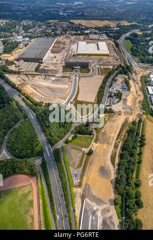 Contrassegnare 51 ° 7, precedentemente Opel stabilimento I, DHL mega centro pacchi presso l'ex Opel opere, ex amministrazione della Opel stabilimento, Bochum, la zona della Ruhr, Nord Foto Stock