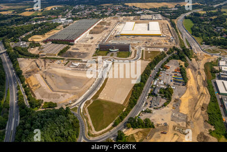 Contrassegnare 51 ° 7, precedentemente Opel stabilimento I, DHL mega centro pacchi presso l'ex Opel opere, ex amministrazione della Opel stabilimento, Bochum, la zona della Ruhr, Nord Foto Stock