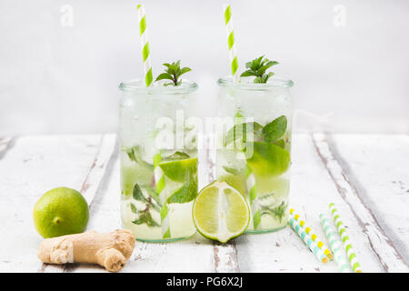 Menta Lime limonata allo zenzero Foto Stock