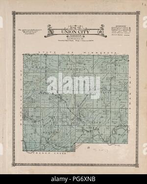 Atlas di Allamakee County, Iowa - contenente le mappe di township della contea, mappe di stato, gli Stati Uniti e il mondo gli agricoltori directory, analisi del sistema degli Stati Uniti per le indagini di terra. Foto Stock