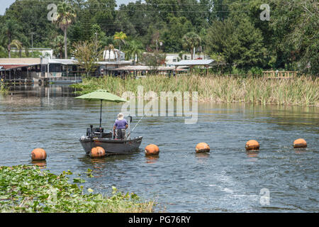 Florida Fisherman Sun Protection Foto Stock