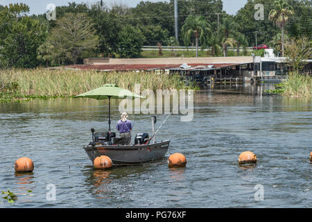 Florida Fisherman Sun Protection Foto Stock