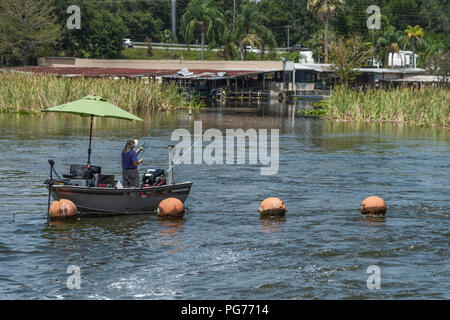 Florida Fisherman Sun Protection Foto Stock