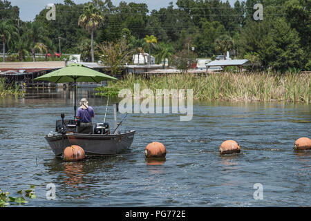 Florida Fisherman Sun Protection Foto Stock