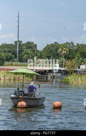 Florida Fisherman Sun Protection Foto Stock