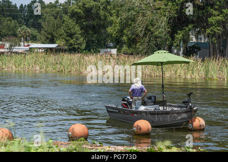 Florida Fisherman Sun Protection Foto Stock