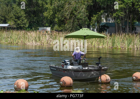 Florida Fisherman Sun Protection Foto Stock