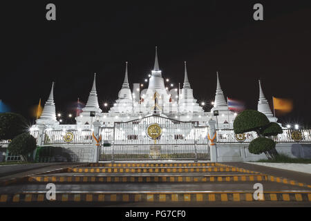 Phra Thutangkha Chedi nel Tempio Asokaram,Samut Prakan provincia,della Thailandia. Foto Stock