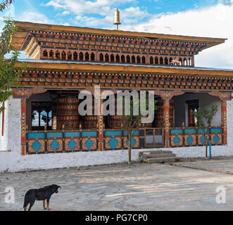 Ruote della preghiera - Bhoutan Foto Stock