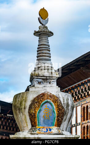 Stupa in Mongar - Bhoutan Foto Stock