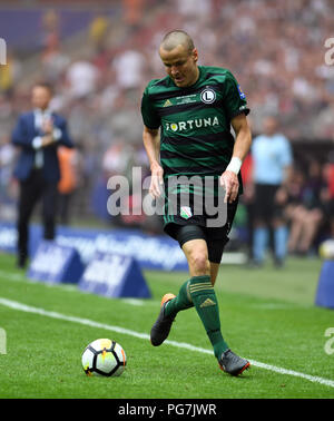 Varsavia, Polonia - Maggio 02, 2018: Polacco finale di League Cup Arka Gdynia vs Legia Warszawa o/p: Adam Hlousek (Legia Warszawa) Foto Stock