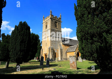 La Chiesa di San Pietro, Stanway House e giardini, Stanway village, Gloucestershire, Cotswolds, Inghilterra Foto Stock