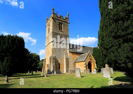 La Chiesa di San Pietro, Stanway House e giardini, Stanway village, Gloucestershire, Cotswolds, Inghilterra Foto Stock