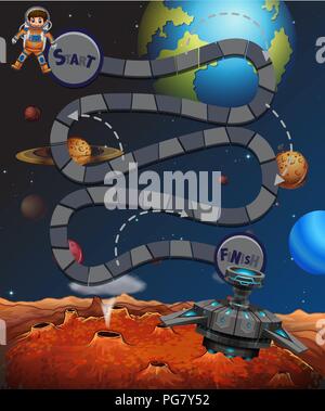 Uno spazio gioco labirinto illustrazione Illustrazione Vettoriale