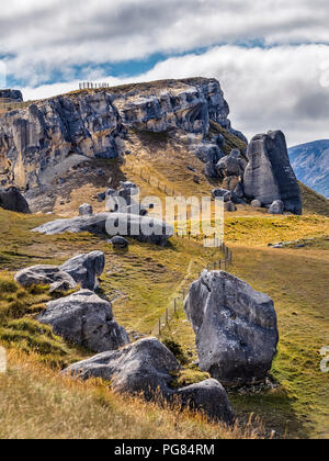 Nuova Zelanda, Isola del Sud, regione di Canterbury, Arthur's Pass National Park, Castle Hill Foto Stock