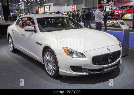 Bangkok, Tailandia - 22 agosto 2018: Maserati Quattroporte berlina di lusso presentati in grande vendita motore 2018 Foto Stock