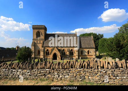 San Barnaba chiesa parrocchiale, Snowshill village, Gloucestershire, Cotswolds, Inghilterra Foto Stock