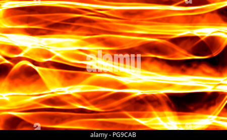 Abstract fumo rosso fuoco su sfondo nero. Ondulati uno sfondo elegante per il tuo design e arte Foto Stock