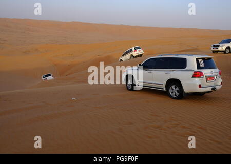 Il sultanato di Oman, aeroporto e desert drive Foto Stock