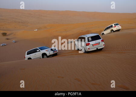 Il sultanato di Oman, aeroporto e desert drive Foto Stock