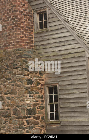 Camino esterno di Mariah Wright, casa storica a Appomattox, Virginia, costruito nel 1823 Foto Stock