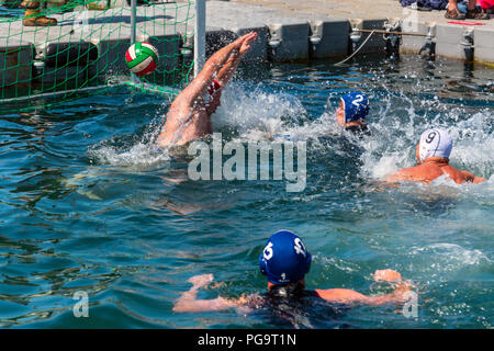 Lyme Splash acqua di mare Campionati del Polo Foto Stock