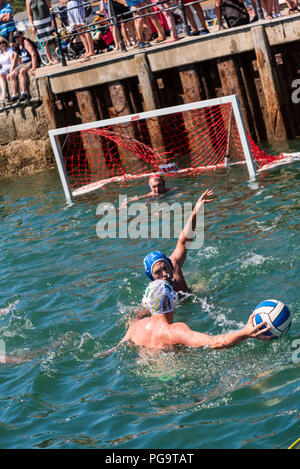 Lyme Splash acqua di mare Campionati del Polo Foto Stock