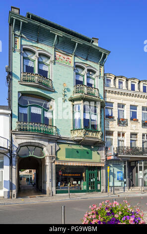 Nei primi anni del XX secolo casa in stile art nouveau Maison Charlier / Maison Collard nella città termale, Liegi, Belgio Foto Stock