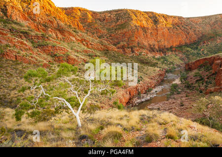 Incredibile Ormiston Gorge in Western MacDonnell Ranges. Foto Stock