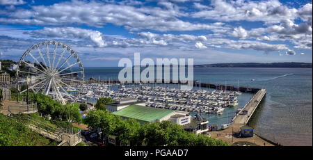 GB - DEVON: Torquay Marina, Riviera Inglese ruota e Princess Gardens Foto Stock