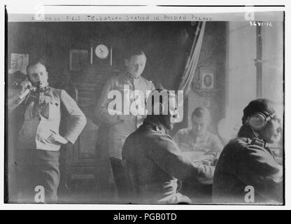 Campo austriaco la stazione del telegrafo in russo in Polonia Foto Stock