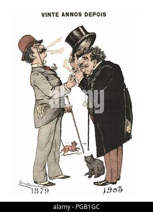 Autocaricatura de Rafael Bordalo Pinheiro, 20 anos depois, 1903. Foto Stock