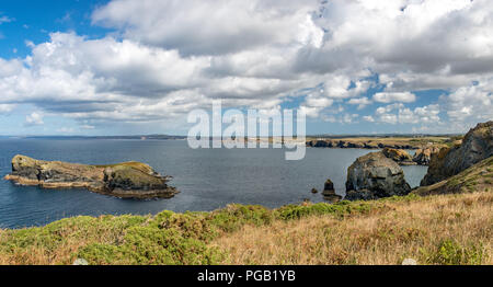 La penisola di Lizard costa vista percorso, Cornwall, Regno Unito Foto Stock