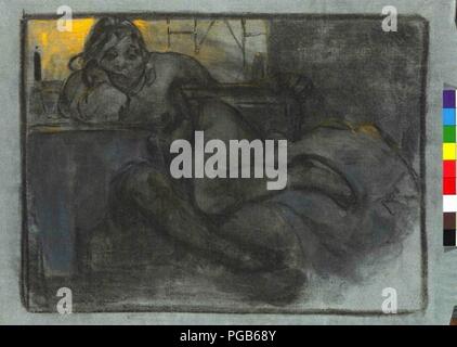 Autor Alfons Mucha 24.7.1860-14.7.1939 - Absint Studie zeny.