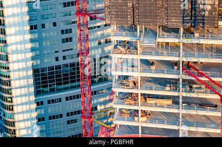 Antenna di sito in costruzione a Francoforte in Germania - Europa. Foto Stock