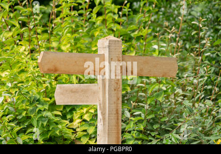 Tradizionale cartello in legno Regno Unito Foto Stock