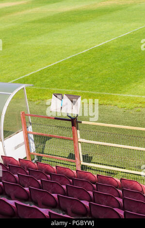 A Cluj Napoca, Romania - 29 luglio 2018: campo di calcio e tribune a Cluj Arena di Cluj, Transilvania Foto Stock