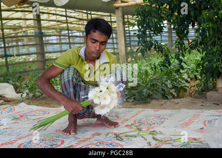 Commercio all'ingrosso mercato di fiori, godkhali,Jhikorgacha, jessore 2016 Foto Stock